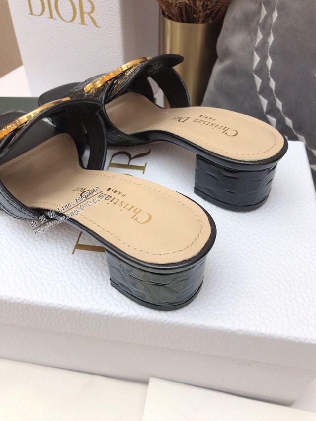 Dior迪奧2021春夏新款果凍色女鞋 CD字母logo五金扣平底鏤空人字拖夾趾涼鞋 dx2861